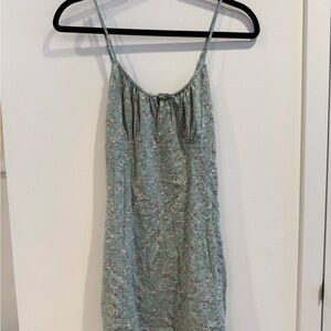 Brandy Melville Green Floral Dress